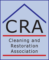 Cra cleaning and restoration association logo , fire damage remediation experts.